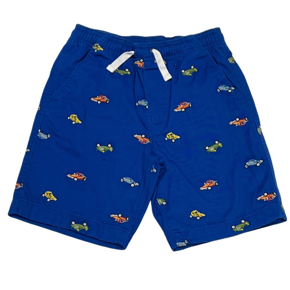Hanna Andersson blue shorts with embroidered cars